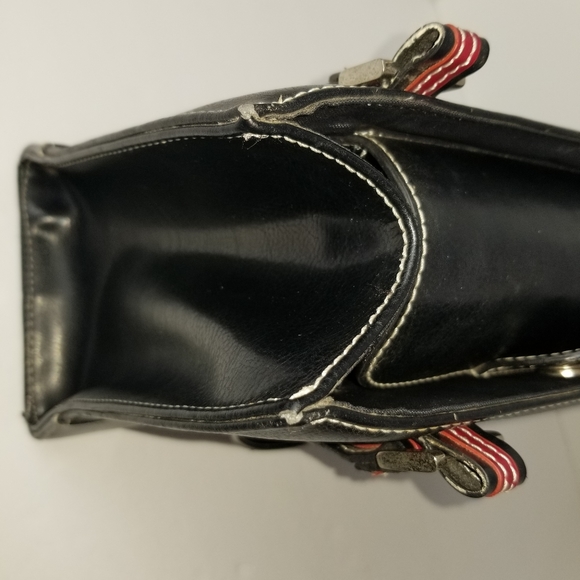 Vintage Kate Spade Tote Bag Black Leather Purse - Picture 9 of 14